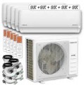 Pioneer - Quantum Ultra 4-Zone 36,000 BTU 22.5 SEER Ductless Wi-Fi Enabled Mini Split Heat Pump with 16 ft., Lines - White