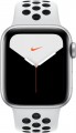 Apple - Apple Watch Nike Series 5 (GPS) 40mm Silver Aluminum Case with Pure Platinum/Black Nike Sport Band - Silver Aluminum
