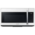 Samsung - Bespoke 2.1 Cu. Ft. Over-the-Range Microwave with Sensor Cooking and Wi-Fi Connectivity - White Glass