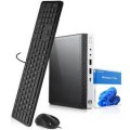 HP - Refurbished Excellent - EliteDesk G3 Tiny Desktop Computer PC | Intel i3-6th | 16GB RAM | 128GB SSD + 500GB HDD | Wireless K & M | Wi-Fi | Win11 - Black