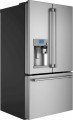 GE - Café 27.8 Cu. Ft. French Door Refrigerator with Keurig Brewing System - Stainless steel