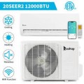 Winado - 42000 BTU Wifi 2 Zone 24000+24000 AC Ductless Mini Split Air Conditioner & Heat Pump 20 SEER2 w/24.6 Ft Copper Line Set - White