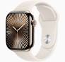 Apple Watch Series 10 (GPS+Cellular) 42mm Titanium Case with Starlight Sport Band - M/L - Gold (unlocked)