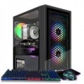 STGAubron - Gaming PC Desktop Computer, Intel i7 Xeon E5 3.0Ghz, Radeon RX 550 4G, 16GB RAM, 512GB SSD, Windows 11 Home - Black