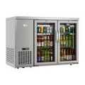Koolmore - 47 in. Commercial Two Glass Door Back Bar Cooler Refrigerator with LED Lighting, 11 Cu. Ft Capacity in Stainless-Steel - Stainless Steel