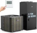 Winado - 3 Ton 34000 BTU Ducted Central Air Conditioner with Heat Pump & Inverter System, 19 SEER2 Split AC Unit with Air Handler - Gray