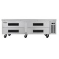Koolmore - 72 in. Commercial Chef Base Refrigerator Storage Cabinet , Pull-Out Drawers, Rolling Caster Wheels, ETL Listed - Stainless Steel