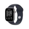 Apple Watch Series 12 (GPS) 46mm Aluminum Case with Navy Blue Sport Band - M/L - Space Gray - (2026)