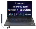 Lenovo - Upgraded - ThinkPad E16 Laptop 16.0 WUXGA Display (Ryzen 7 250, 16GB, 512GB SSD, Win 11 Pro) w/Dockztorm Wireless Mouse