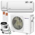 Pioneer - Quantum Ultra 2-Zone 18,000 BTU 24 Seer Ductless Wi-Fi Enabled Mini Split Heat Pump with 16 ft. Lines - White