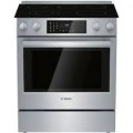Bosch - 800 Series 4.6 cu. ft. Slide-In Electric Induction Range with Self-Cleaning - Stainless Steel
