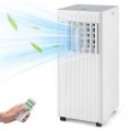 Costway - Portable Air Conditioner, 10000 BTU Standing Air Cooler w/Fan & Dehumidifier, Cools Rooms up to 350 Sq.Ft - White