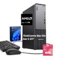 Lenovo - Upgraded - ThinkCentre neo 55s Gen 6 Desktop - AMD Ryzen 5 220 - 8GB RAM 512GB SSD - Wired K&M - 64GB USB Flash Drive - Black