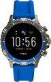 Fossil - Gen 5 Smartwatch 46mm Stainless Steel - Smoke with Blue Silicone Band