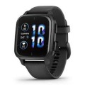 Garmin USA - Venu® Sq Music Edition 20mm GPS smartwatch with music and all-day health monitoring - Black