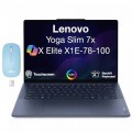 Lenovo - Upgraded - Yoga Slim 7x Laptop 14.5 2944x1840 Display (X Elite X1E-78-100, 32GB, Win 11 Pro) w/Dockztorm Wireless Mouse - Cosmic Blue