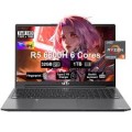 NIMO - 15.6 Gaming Laptop AMD Ryzen 5 6600H 6-Cores 32GB DDR5 RAM 512GB SSD 4.5GHz - Gray