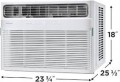 Frigidaire - 115V 18,000 BTU 1,000 Sq Ft Smart Window Air Conditioner with 16,000 BTU Supplemental Heat Function - White
