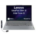 Lenovo - IdeaPad Slim 3i Laptop 15.6 FHD Display (i5-1335U, 16GB, 512GB SSD, Win 11 Pro) w/Dockztorm Wireless Mouse - Arctic Grey