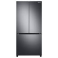 Samsung - 17.5 cu. ft. 3-Door French Door Counter Depth Refrigerator with WiFi and Twin Cooling Plus® - Fingerprint Resistant Black Stainless Steel