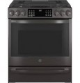 GE Profile - 5.6 Cu. Ft. Slide-In Gas True Convection Range with Built-In WiFi and Hot Air Frying - Stainless Steel
