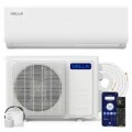 Della - Optima Series 9000 BTU Mini Split AC with Soft Airflow, 23 SEER2 230V, Energy Star, Heat Pump, Up to 400 Sq. Ft - White