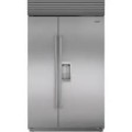 Sub-Zero - Classic 28.4 Cu. Ft. Side-by-Side Built-In Refrigerator with External Dispenser - Stainless steel