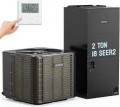 Winado - 2 Ton 24000 BTU Ducted Central Air Conditioner with Heat Pump & Inverter System, 18 SEER2 Split AC Unit with Air Handler - Gray