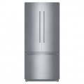 Bosch - Benchmark 19.4 cu. ft. French Door Built-In Refrigerator in Stainless Steel, Counter-Depth
