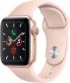 Geek Squad Certified Refurbished Apple Watch Series 6 (GPS) 40mm Gold Aluminum Case with Pink Sand Sport Band - Gold