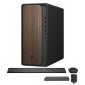HP - Upgraded - OmniDesk Desktop Copilot+ PC,Intel Ultra 7 265,16GB DDR5,1TB SSD+1TB Dock,Keyboard&Mouse,Wi-Fi 6,Win 11 Pro - Dark Wood
