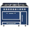 Viking - Tuscany 6.2 Cu. Ft. Freestanding Double Oven Dual Fuel True Convection Range - Bywater Blue