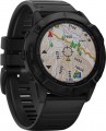 Garmin - fēnix 6X Pro Smartwatch 51mm Fiber-Reinforced Polymer - Black With Black Band