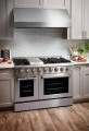 Thor Kitchen - Professional 4.6 Cu. Ft. and 2.2 Cu. Ft. Dual Fuel Range Liquid Propane Range - Stainless Steel
