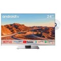 Sylvox - 24 inch Smart RV TV, 12 Volt TV with DVD Player, 1080P Google TV for RV Camper, Frameless Design(Limo Series)
