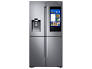 Samsung - 22 cu. ft. 4-Door Flex French Door Counter Depth Smart Refrigerator with Family Hub - Stainless Steel
