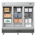 Koolmore - 81 in. Three-Door Reach-In Refrigerator - 72 Cu Ft. RIR-3D-GD - Stainless Steel