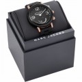 Marc Jacobs - Riley Hybrid Smartwatch 44mm Aluminum - Black aluminum with rosegold-tone detail