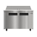 Koolmore - 60 in. Commercial 2-Door Refrigerated Salad and Sandwich Prep Table, 16 Pan Capacity and 18.4 Cu. Ft. of Storage - Stainless Steel