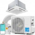 Winado - 23000 BTU Ceiling Cassette Air Conditioner with Inverter & Remote Control 23 SEER2 Ductless Mini Split AC/Heating System - White