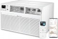 TCL - 350 Sq. Ft. 8,000 BTU Smart Through-the-Wall Air Conditioner with 4,200 BTU Supplemental Heat Function - White