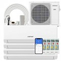 Costway - 30k BTU 4 Zone 7k + 7k + 9K + 18K BTU Mini Split Air Conditioner 23 SEER2 Wifi Enabled - White