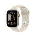 Apple Watch Series 12 (GPS) 42mm Aluminum Case with Sand Sport Band - S/M - Light Gold - (2026)