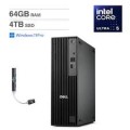 Dell - Upgraded - Pro Slim QCS1250 Mini Desktop (Ultra 5-235, 64GB, 4TB SSD, Intel Graphics, Win 11 Pro) w/USB Hub - Black