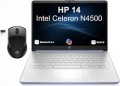 HP - Upgraded - 14 Laptop 14.0 HD Display (Celeron N4500, 8GB, 512GB SSD, Intel UHD, Win 11 Home S-Mode) w/HP Wireless Mouse - Sky Blue