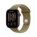 Apple Watch Series 12 (GPS) 46mm Aluminum Case with Olive Sport Band - S/M - Dark Bronze - (2026)