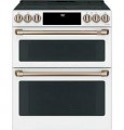 Café - 6.7 Cu. Ft. Slide-In Double Oven Electric True Convection Range with Built-In Wi-Fi, Customizable - Matte White