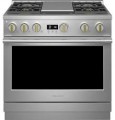 Monogram - 6.2 Cu. Ft. Freestanding Gas Convection Range with 4 Burners - Stainless Steel