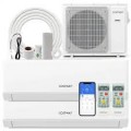 Costway - 30k BTU 2 Zone 7K + 18K BTU Split Air Conditioner 23 SEER2 208-230V Wifi Enabled - White
