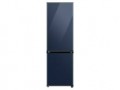 Samsung - 12.0 cu. ft. BESPOKE Bottom Freezer refrigerator with customizable colors and flexible design - Navy Glass